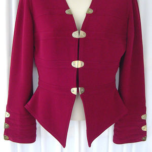 Vintage Tadashi 80s 1940s Fitted Wasp Waist Jacket